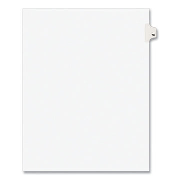 Avery® Preprinted Legal Exhibit Side Tab Index Dividers, Avery Style, 10-tab, 78, 11 X 8.5, White, 25-pack, (1078) freeshipping - TVN Wholesale